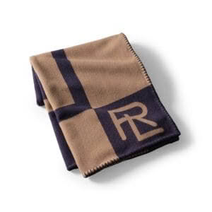 NORTHAM THROW 54" x 72" - CAMEL & NAVY