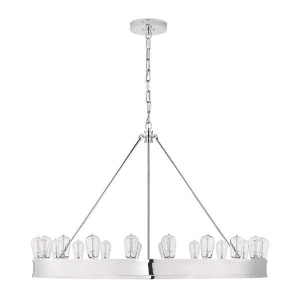 ROARK 40" RING CHANDELIER - POLISHED NICKEL