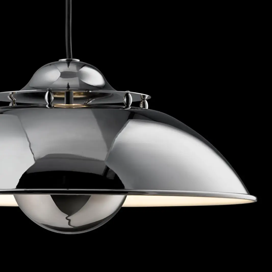Modern chrome pendant light fixture