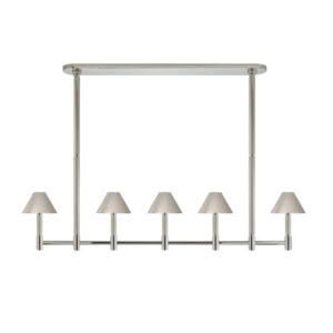 Barrett Large Knurled Linear Chandelier - Nickel