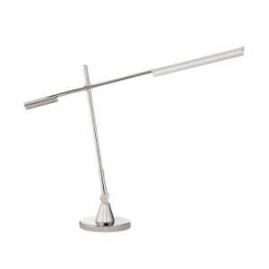 DALEY ADJUSTABLE DESK LAMP - POLISHED NICKEL WITH CLEAR ACRYLIC