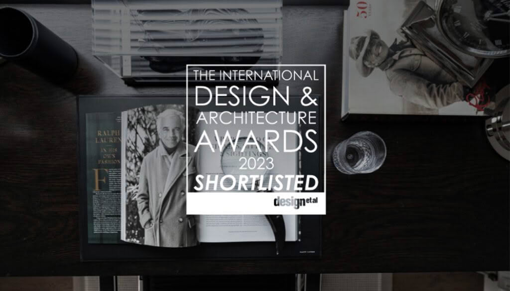 2023 Design Awards magazine on table with decor