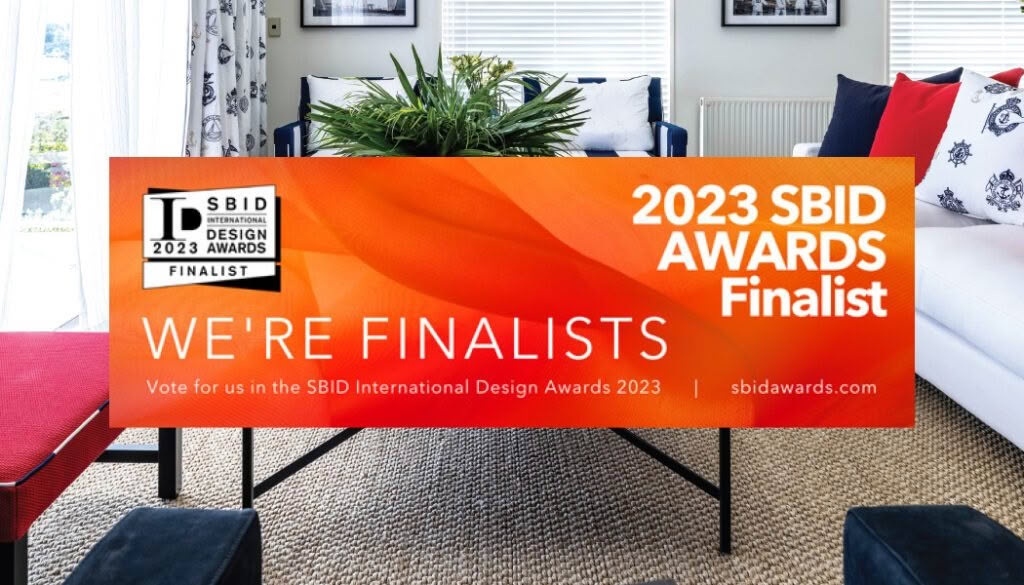 SBID Awards 2023 finalist banner in stylish room