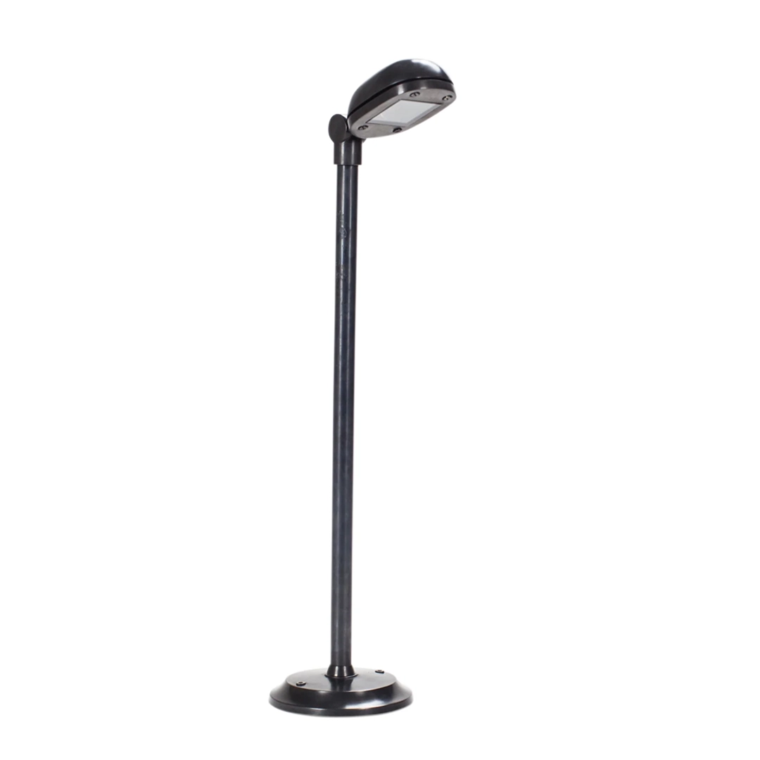 Black adjustable LED floor lamp isolated on white