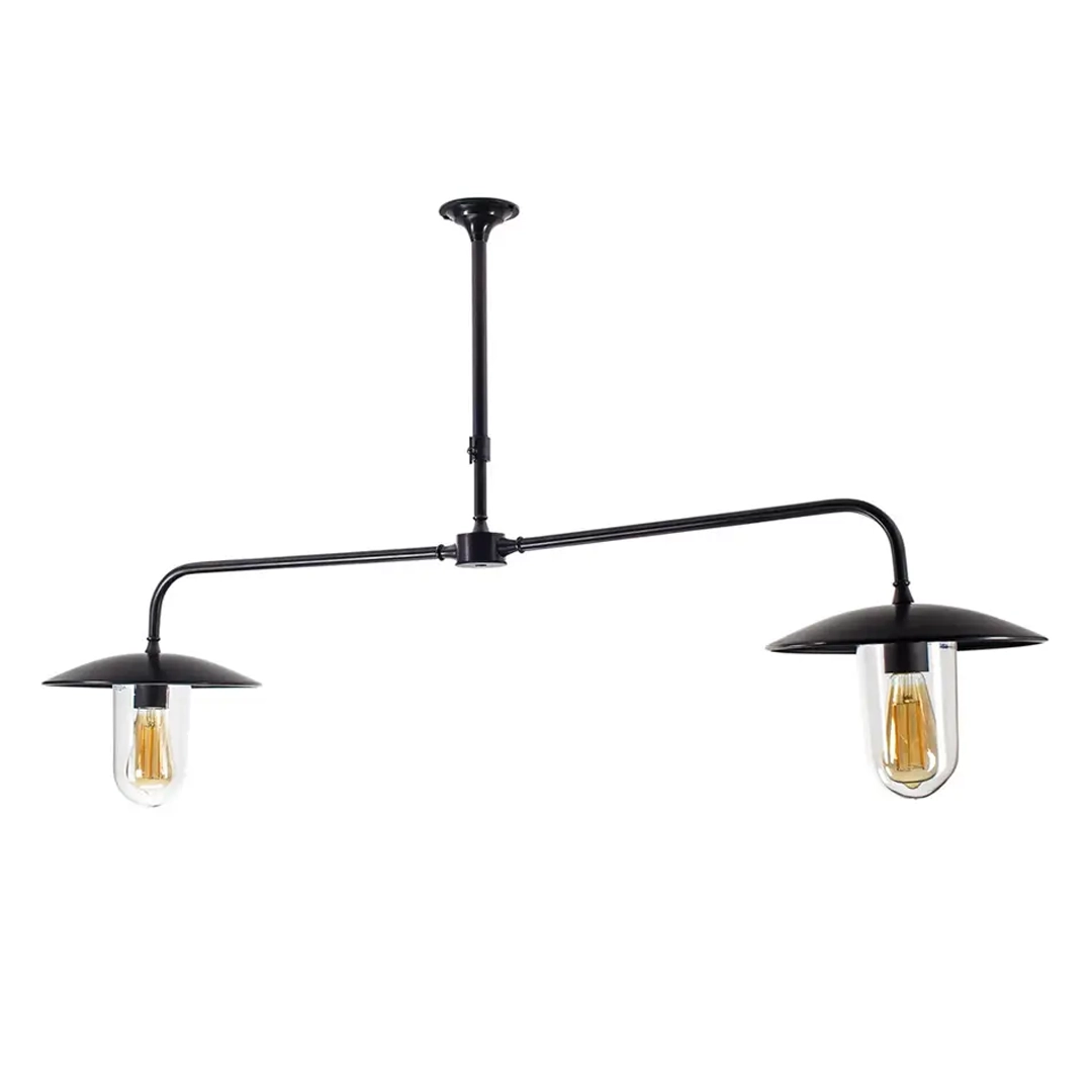 Modern black industrial ceiling light fixture
