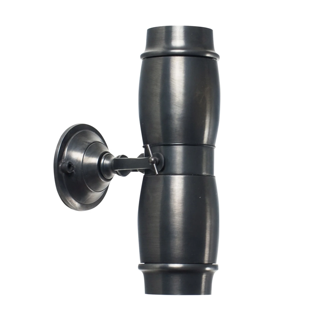 Black modern wall-mounted outdoor light fixture