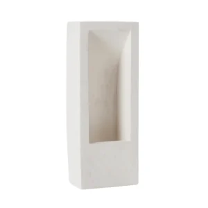 White marble rectangular frame isolated on white
