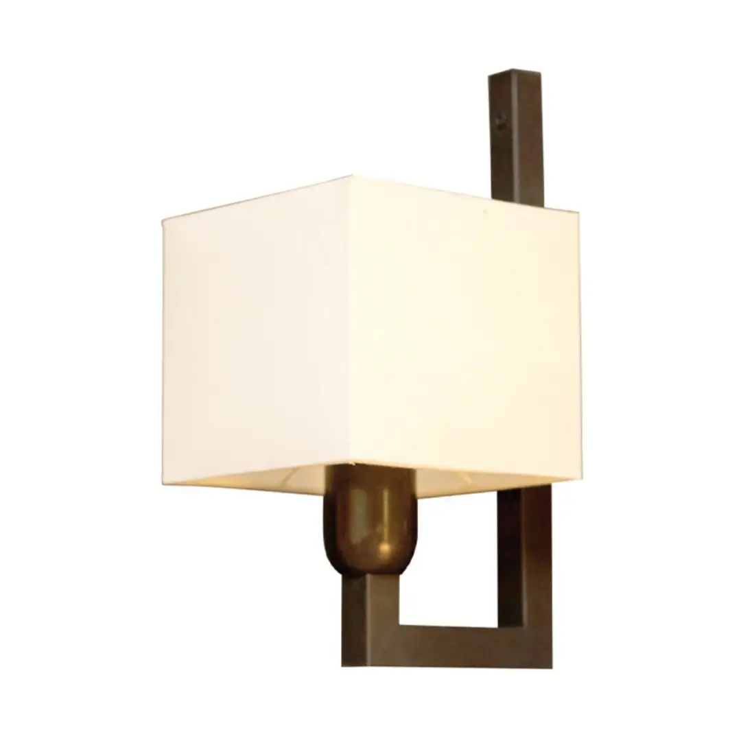 Modern wall-mounted square white lamp