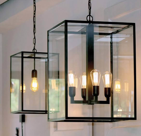Modern pendant lights with exposed filament bulbs