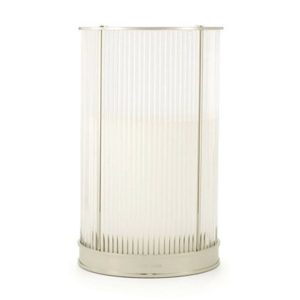 Modern cylindrical white lamp with base