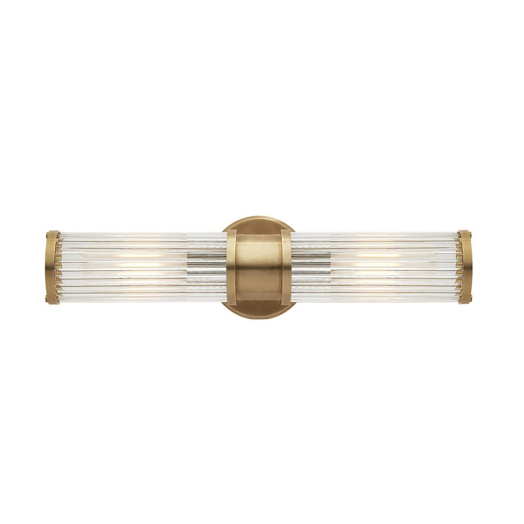 Gold brass wall-mounted light fixture