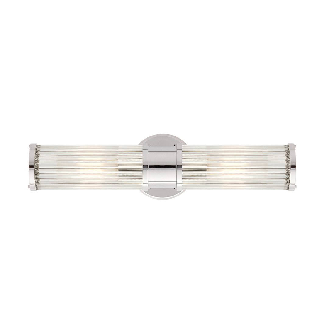 Modern twin-tube fluorescent wall light fixture
