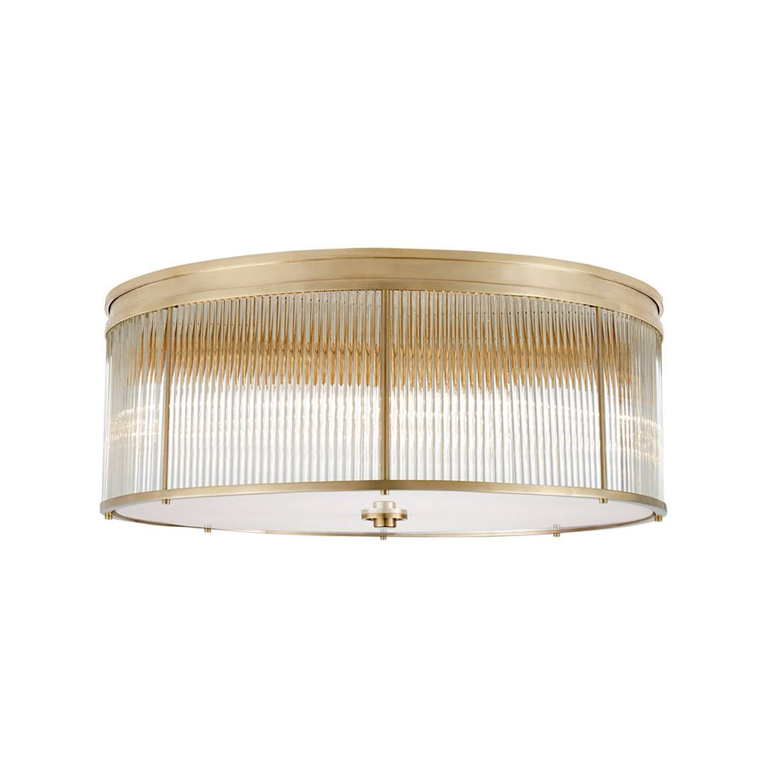 Elegant gold ceiling light with glass rods