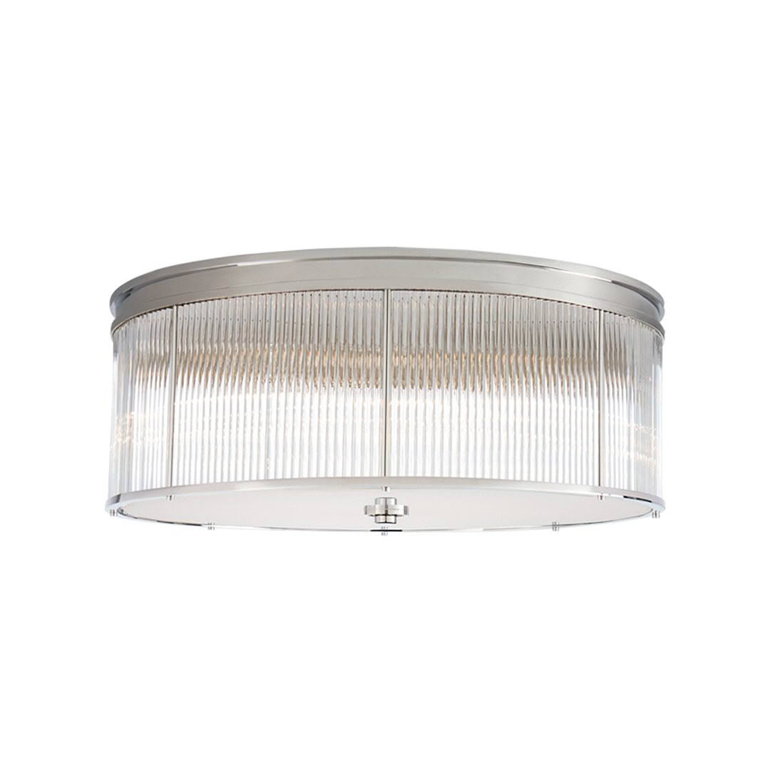 Contemporary circular flush mount ceiling light fixture