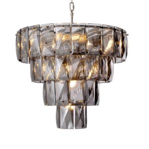 Amazone Chandelier - Small - smoke crystal glass