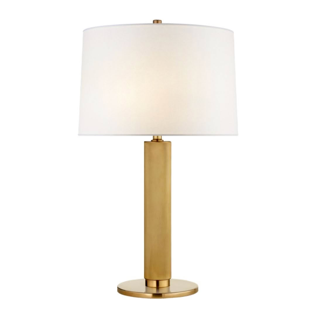 Elegant gold table lamp with white shade
