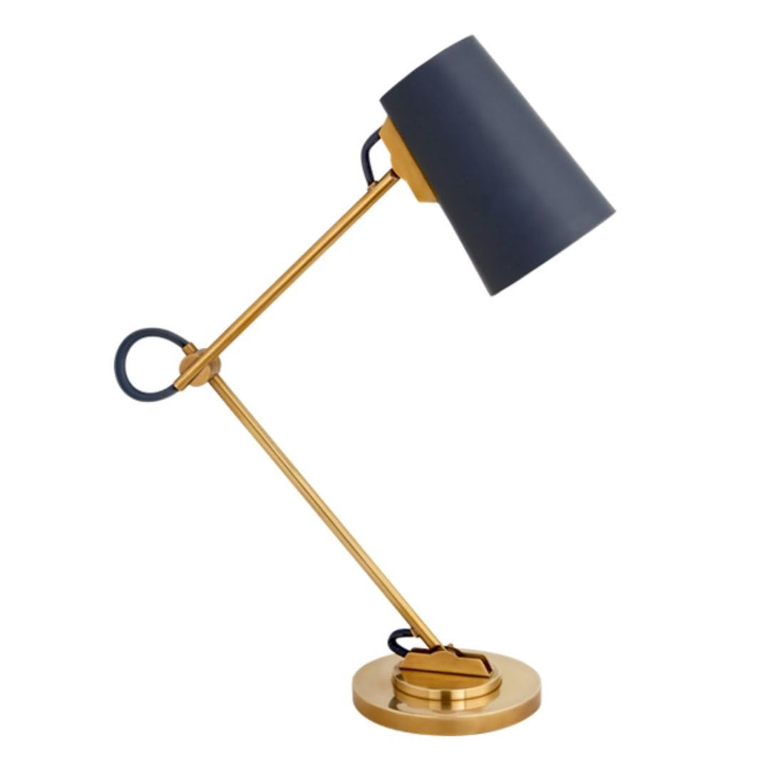 Gold and black adjustable desk lamp