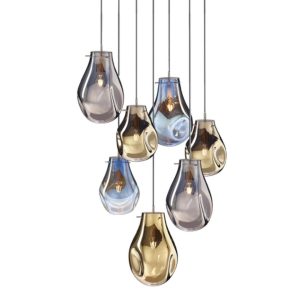 soap chandelier | 7 pcs - Gold/Blue/Silver
