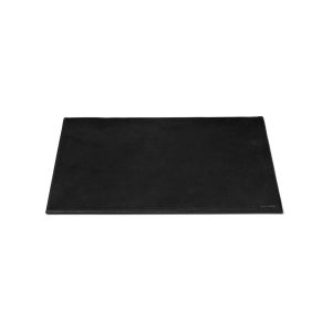 Black desk mat on white background