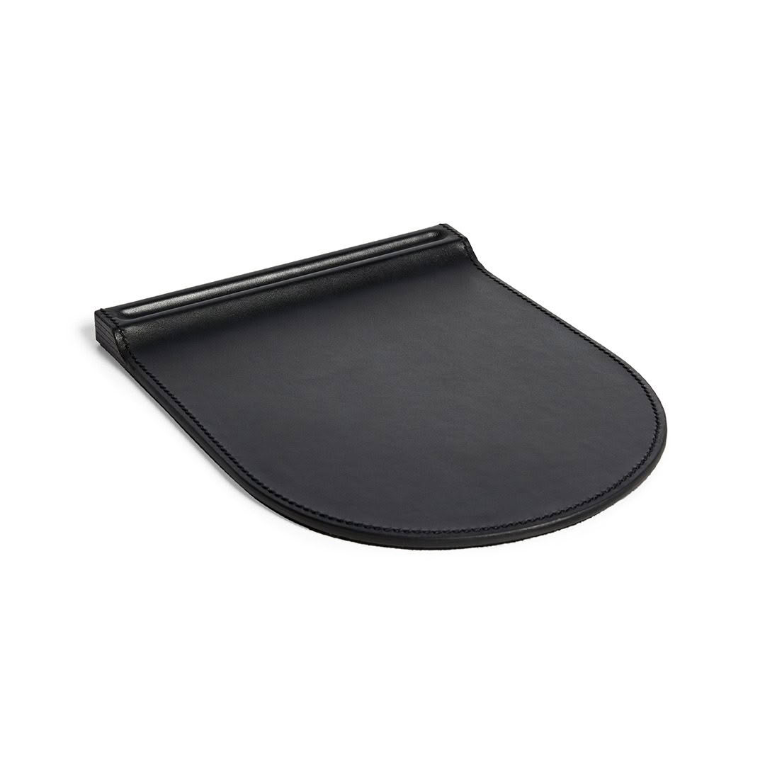 Black leather semi-circle protective case