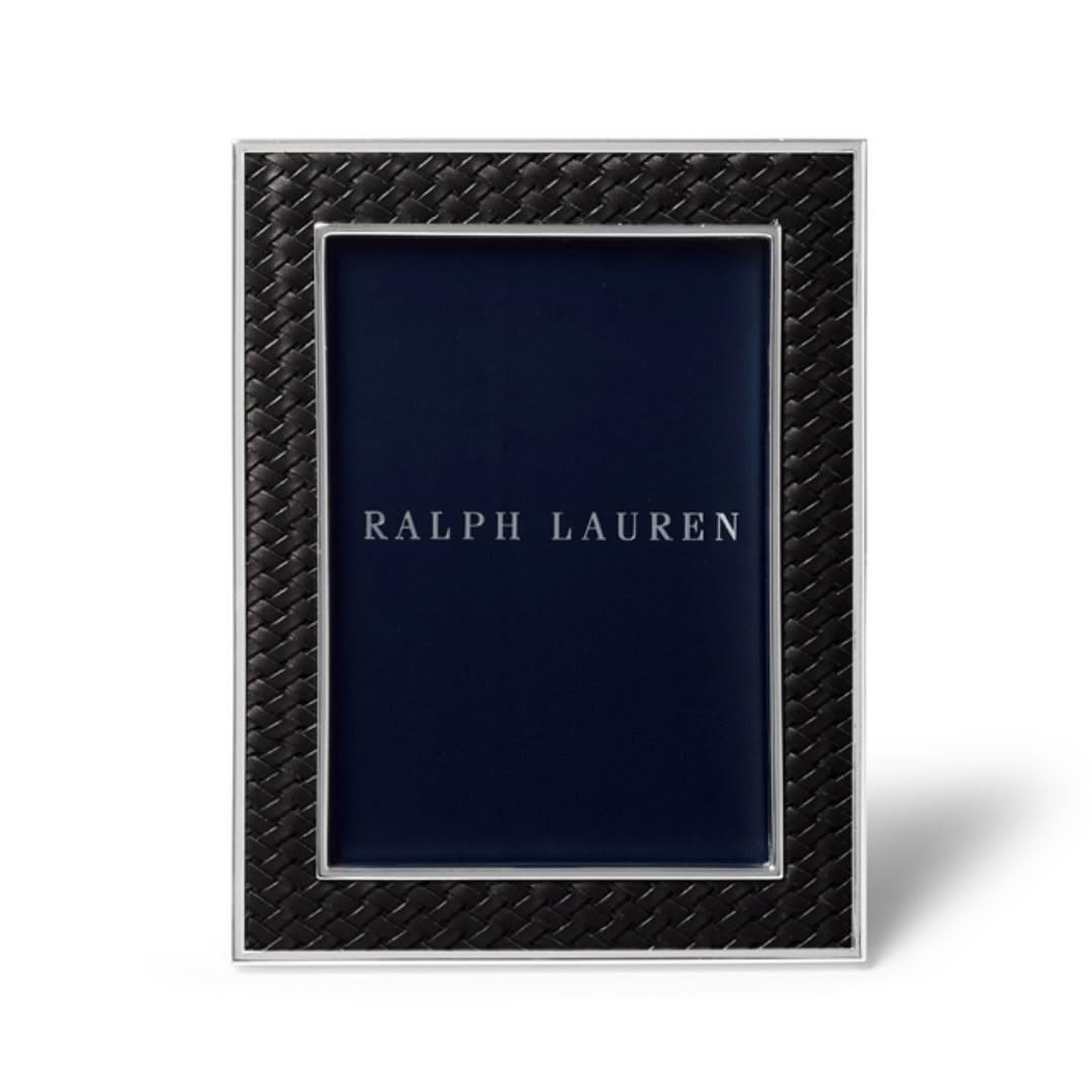 Ralph Lauren logo on textured dark frame