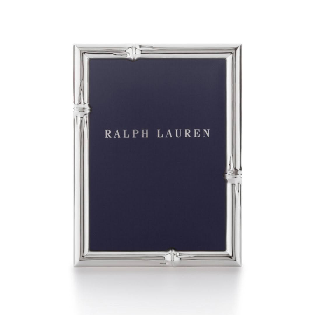 Ralph Lauren silver picture frame on white background