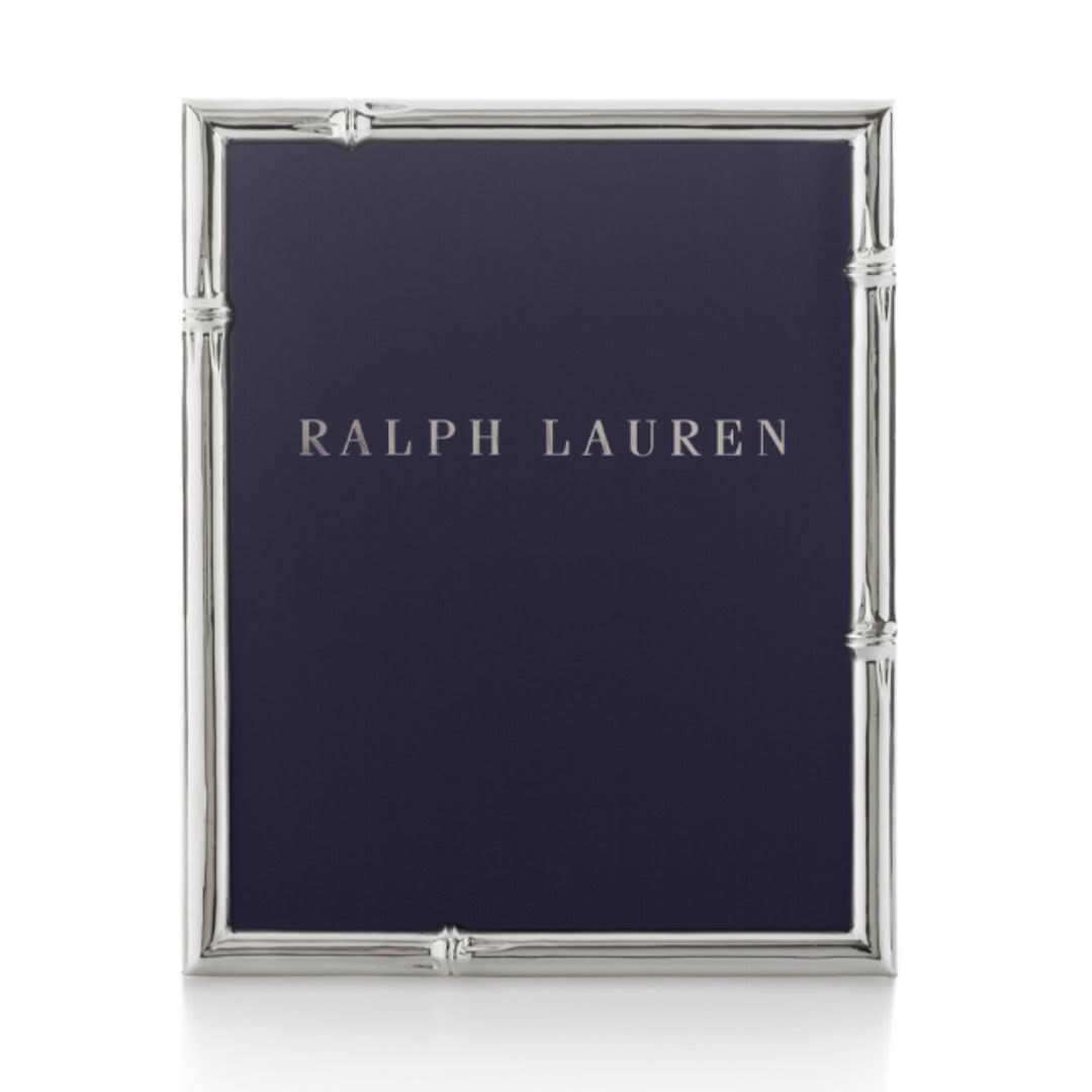 Ralph Lauren logo on silver picture frame