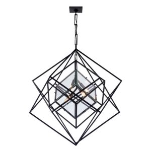 CUBIST CHANDELIER - MEDIUM - AGED IRON