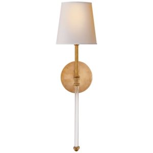 CAMILLE SCONCE - HAND-RUBBED ANTIQUE BRASS WITH LINEN SHADE