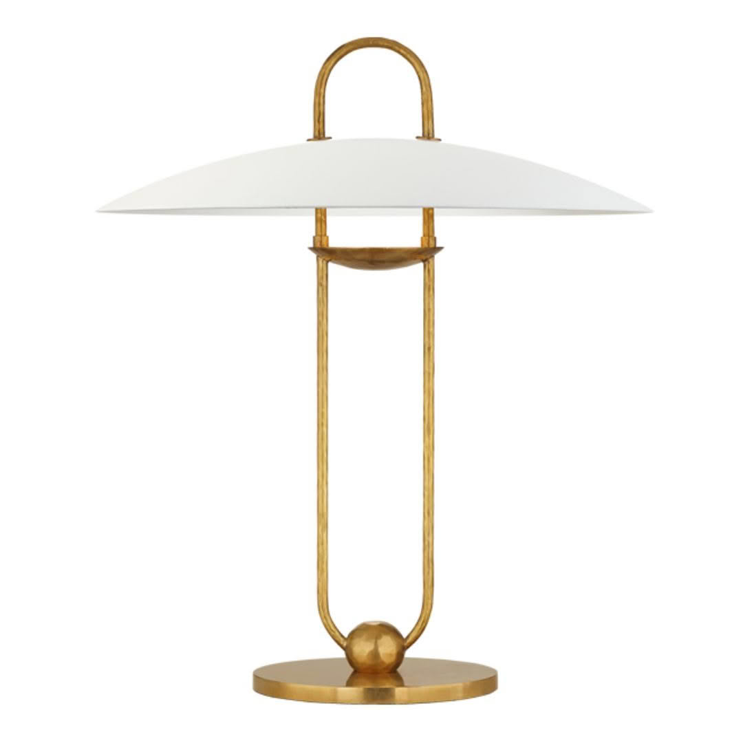 Gold and white modern table lamp