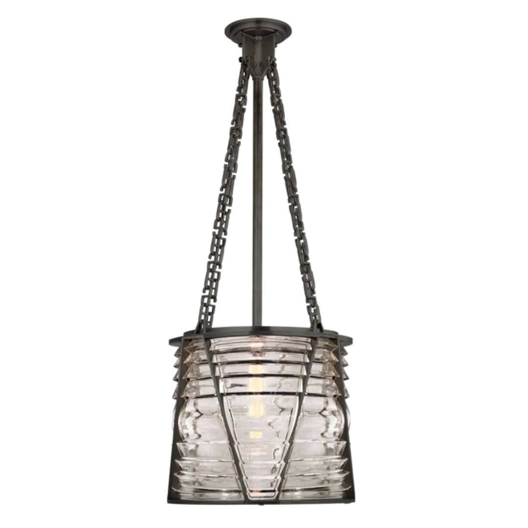 Industrial hanging pendant light with chain links