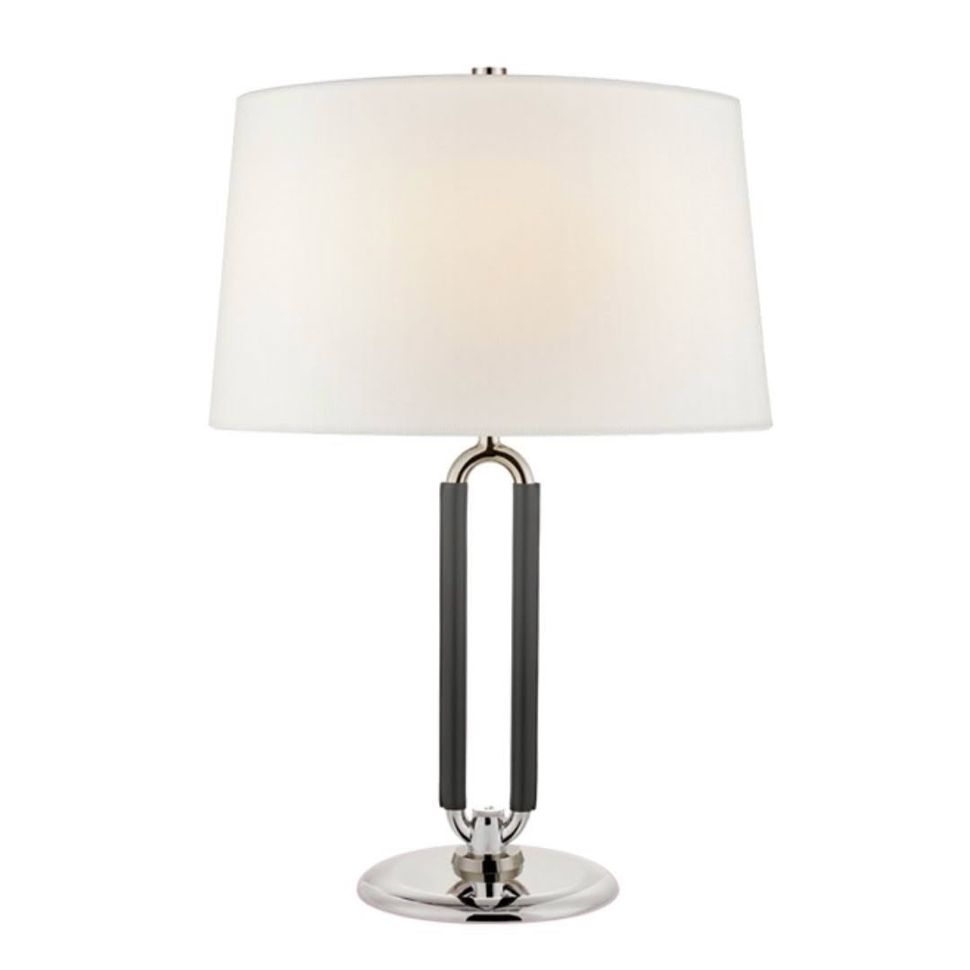 Elegant modern table lamp with chrome and black base