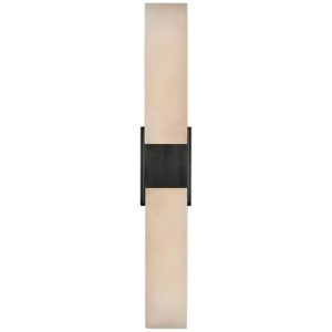 COVET DOUBLE BOX SCONCE IN BRONZE WITH ALABASTER