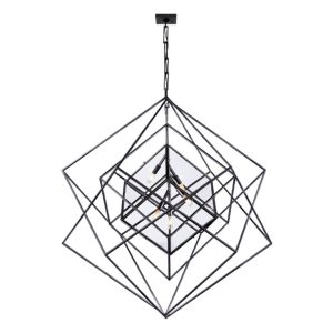 Cubist Large Chandelier in Aged Iron