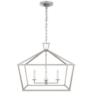 Darlana Medium Wide Lantern Polished Nickel