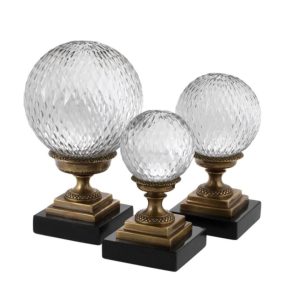 DIVANI OBJECT - SET OF 3 - ANTIQUE BRASS FINISH