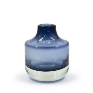 NOVAK VASE - STEEL BLUE - 12cm H x 11cm Dia