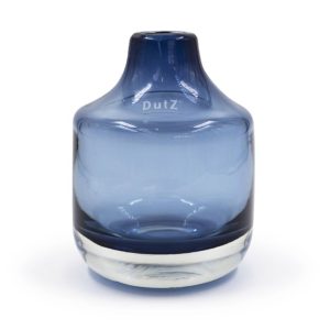NOVAK VASE - STEEL BLUE - 16cm H x 15cm Dia