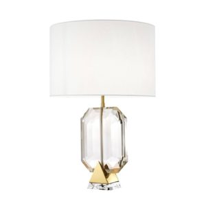 EMERALD TABLE LAMP - Gold (white shade)
