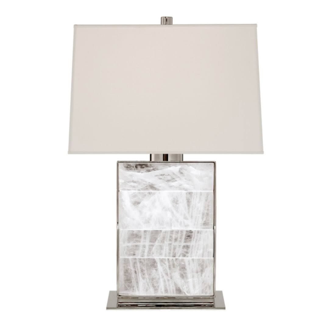 Elegant marble base table lamp with rectangular shade