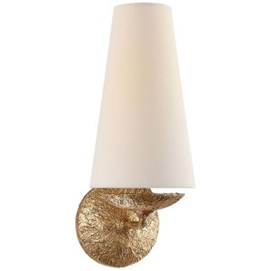 Fontaine Single Sconce Gilded Plaster