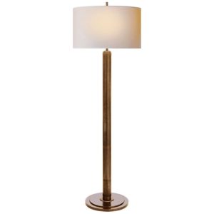 LONGACRE FLOOR LAMP - HAND-RUBBED ANTIQUE BRASS WITH NATURAL PAPER SHADE
