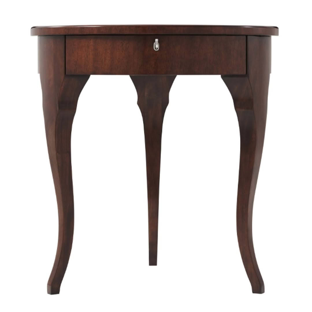 Antique wooden console table with curved legs