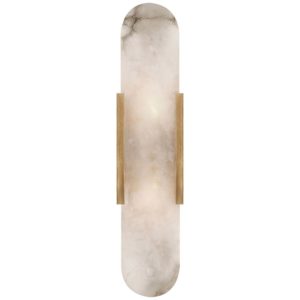 MELANGE ELONGATED SCONCE - ANTIQUE-BURNISHED BRASS WITH ALABASTER