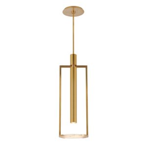 Melange Medium Floating Disc Pendant - Brass