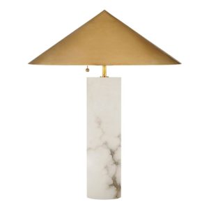 MINIMALIST MEDIUM TABLE LAMP - ALABASTER/BRASS