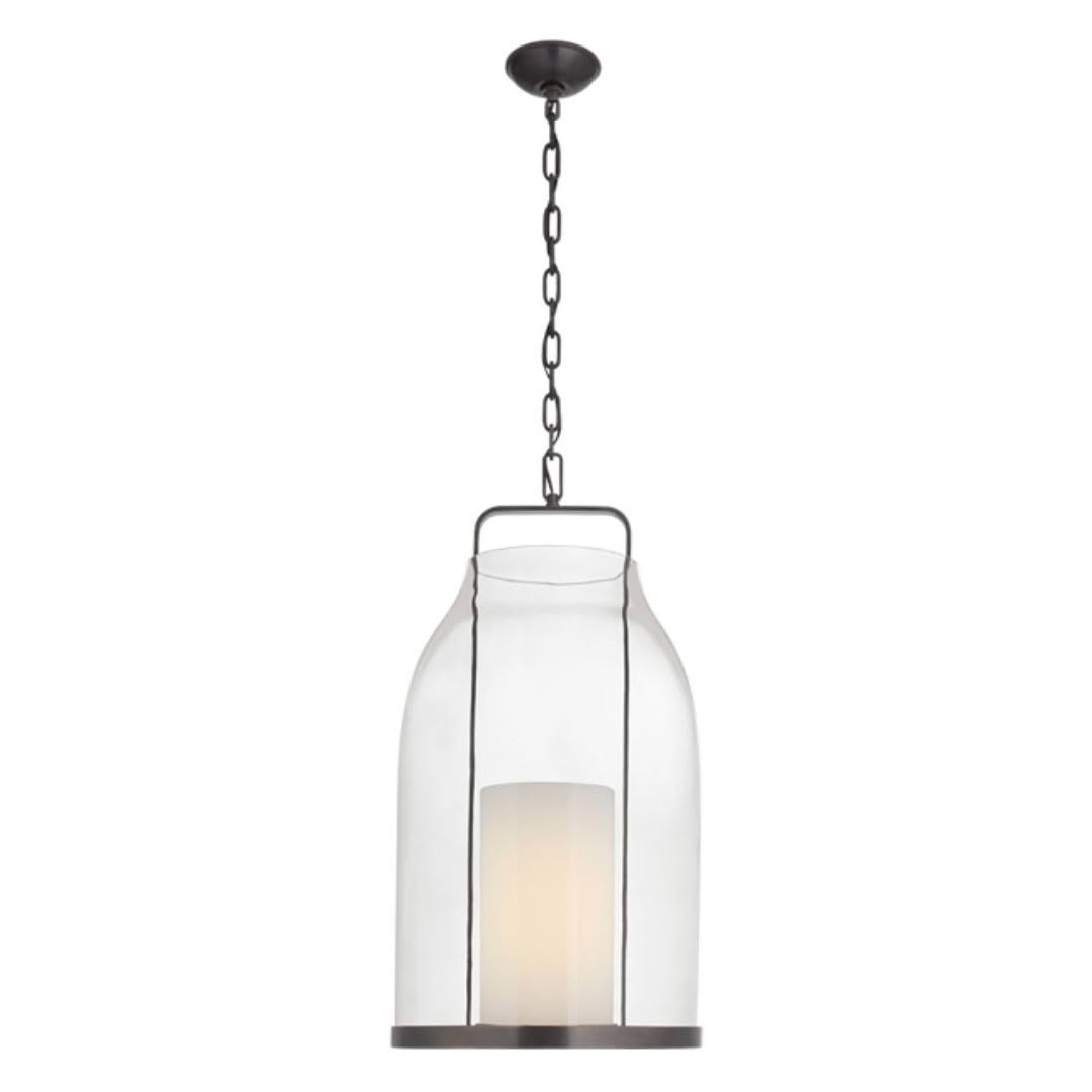 Elegant ceiling pendant light with clear glass shade