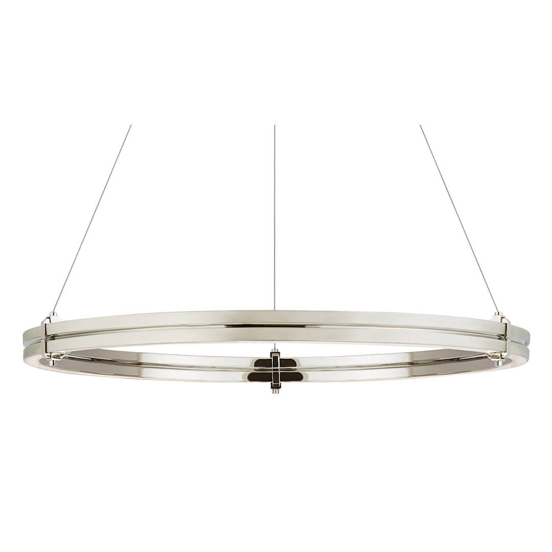 Modern circular suspended LED chandelier, minimalist design