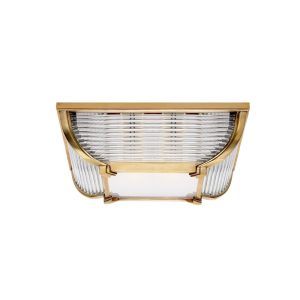 Gold framed vintage wall sconce with glass shades