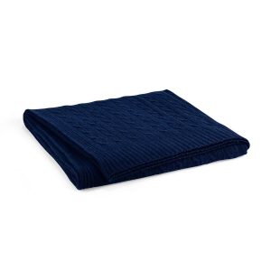 RL CABLE CASHMERE THROW 152 x 152cm col. POLO NAVY